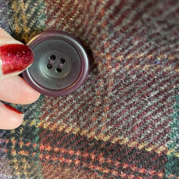 Mods International (Victoria’s Secret) Purple Plaid Peacoat - Size Medium - Picture 3 of 3